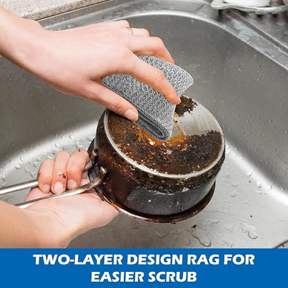 Steel scrubber ideal for efficient kitchen cleaning, ensuring durable and hygienic maintenance of cooking surfaces.