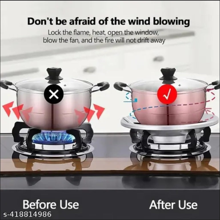 Gas Saver Stand Burner Jali For Home Gas Stove Fire & Windproof Energy Saving Chula Support Stand