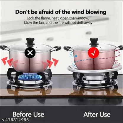 Gas Saver Stand Burner Jali For Home Gas Stove Fire & Windproof Energy Saving Chula Support Stand