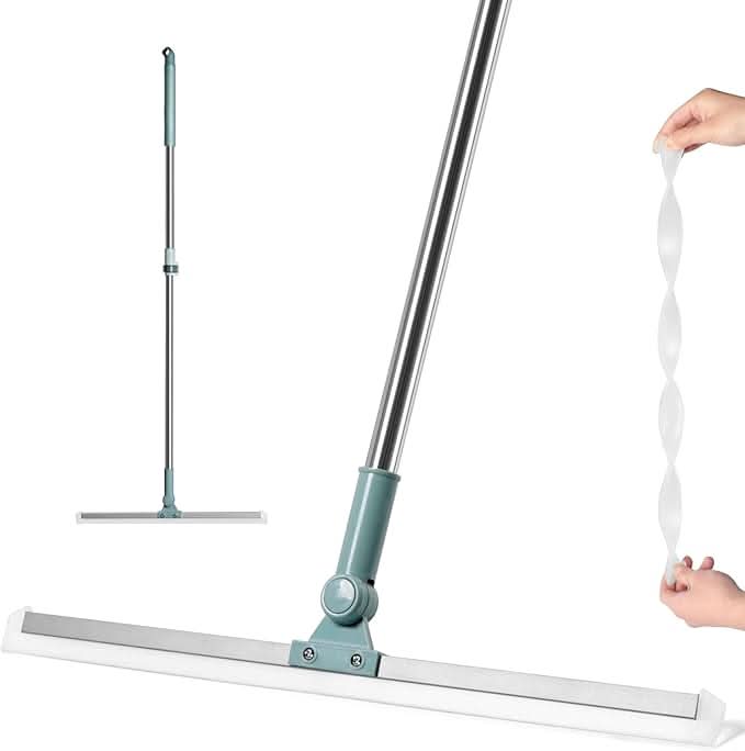 AquaWiz Pro – Self-Squeeze PVA Sponge Mop & Squeegee | Hands-Free, 360° Rotating Multi-Surface Floor Cleaner for Wet & Dry Use.