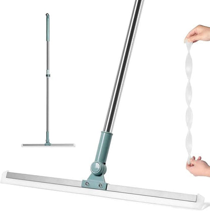 AquaWiz Pro – Self-Squeeze PVA Sponge Mop & Squeegee | Hands-Free, 360° Rotating Multi-Surface Floor Cleaner for Wet & Dry Use.