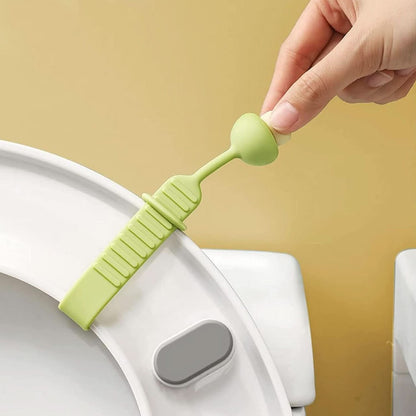 LiftEase™ – Silicone Retractable Toilet Seat Lifter Band | Hygienic, Reusable, Washable Handle Grip for Any Size Lid (1 Pc).