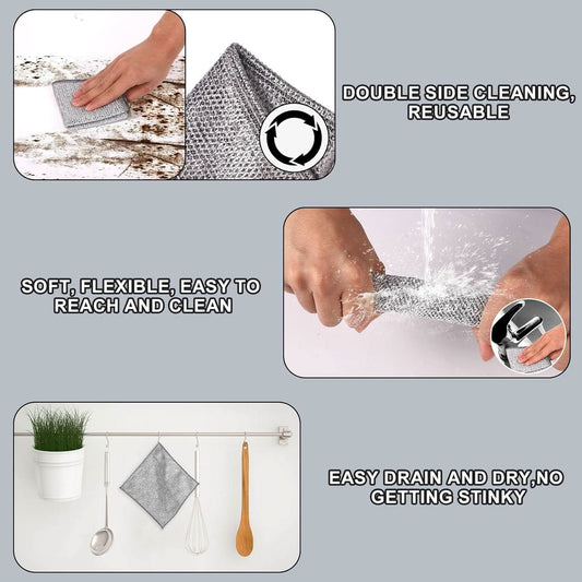 Steel scrubber ideal for efficient kitchen cleaning, ensuring durable and hygienic maintenance of cooking surfaces.