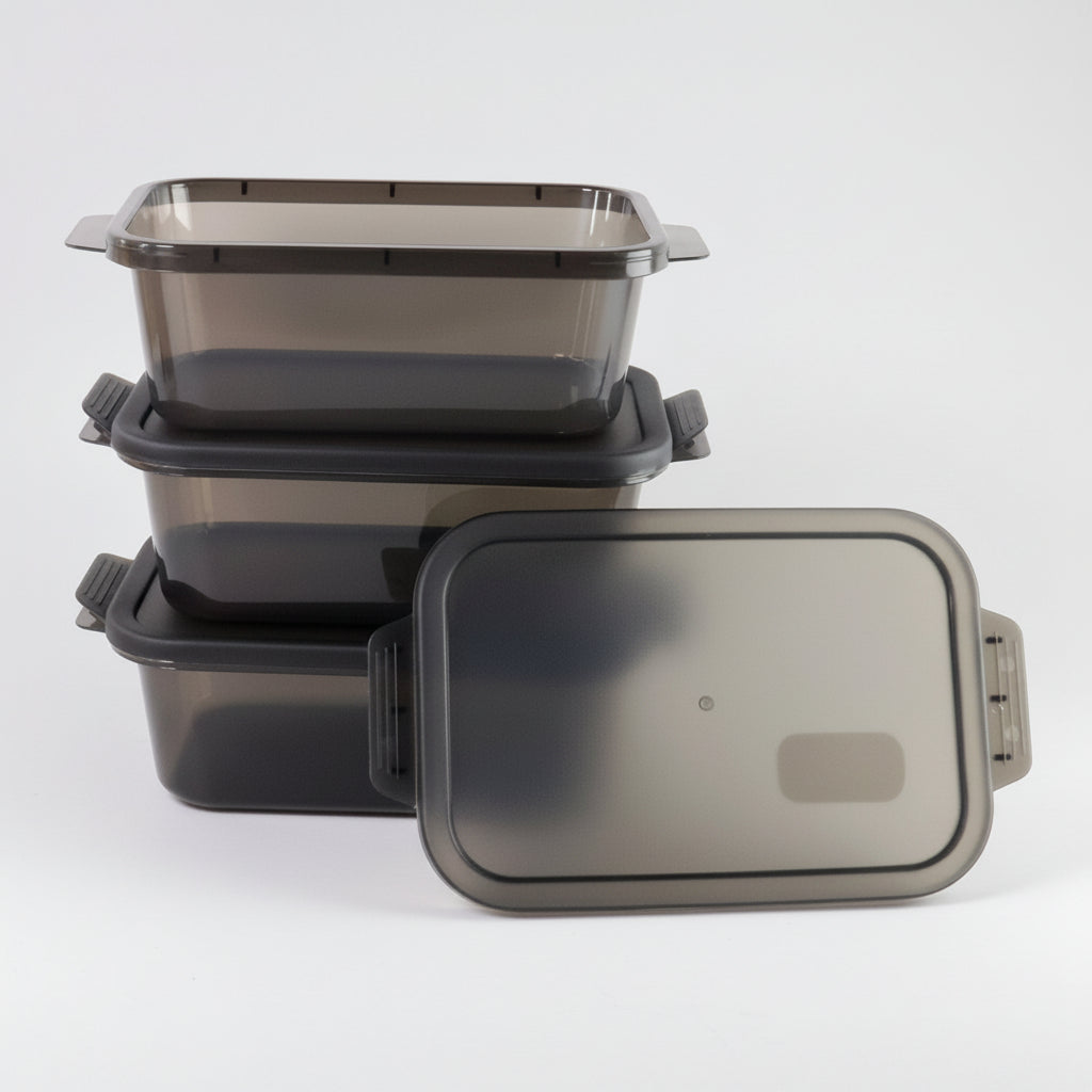 Rectangular Food Storage Containers - (3 Pc  Set)