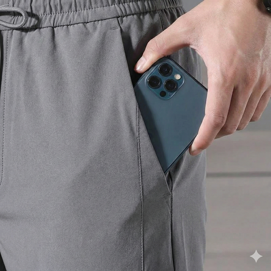 ActiveFlex Pro – Men's Lycra Track Pants Combo (Black & Grey) | 2-Pack, Moisture-Wicking, 4-Way Stretch Joggers