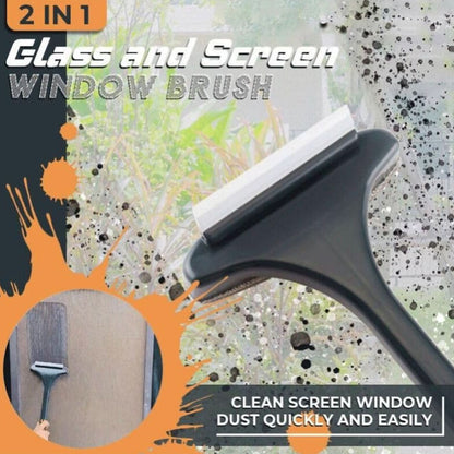 ClearSweep Pro – 2-in-1 Mesh Screen Cleaning Brush & Wiper | Extended Handle Window Net Cleaner & Lint Remover.