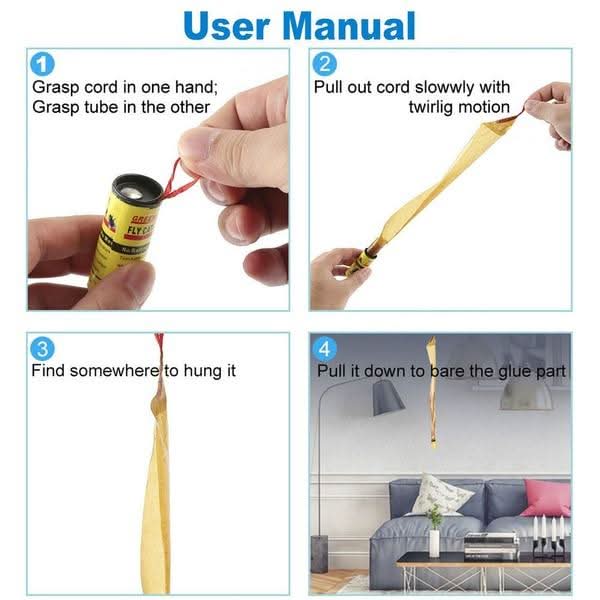 StickyTrap™ Max – Poison-Free Fly, Mosquito & Insect Catcher Glue Strips | Odorless, Safe for Home & Pets | 4-Pack Economy.