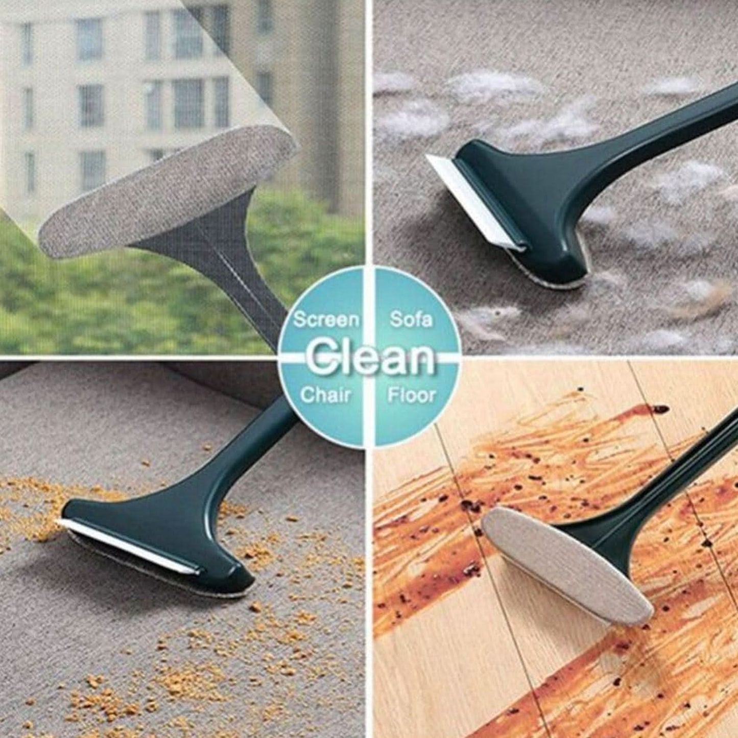 ClearSweep Pro – 2-in-1 Mesh Screen Cleaning Brush & Wiper | Extended Handle Window Net Cleaner & Lint Remover.