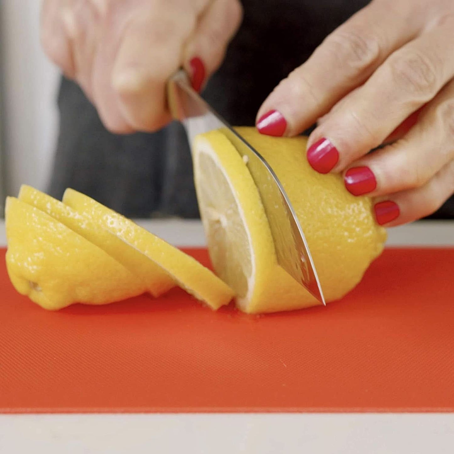 CutMaster Pro – Stainless Steel Knife Set (5-Piece) with Plastic Chopping Board | Kitchen Cutting Tools for Fruits, Vegetables & Meat.