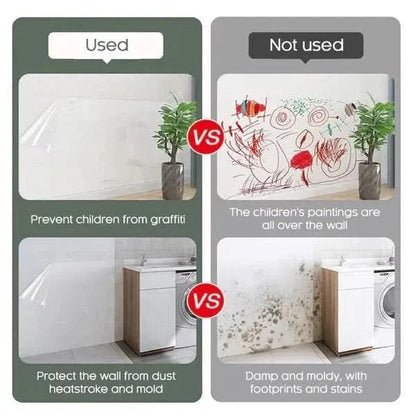 WallGuard Pro – Self-Adhesive Transparent Electrostatic Wall Protection Film | Glue-Free, Scratch-Resistant Clear Film for Kids & Pets (Buy 1 Get 1 Free).
