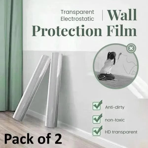 WallGuard Pro – Self-Adhesive Transparent Electrostatic Wall Protection Film | Glue-Free, Scratch-Resistant Clear Film for Kids & Pets (Buy 1 Get 1 Free).