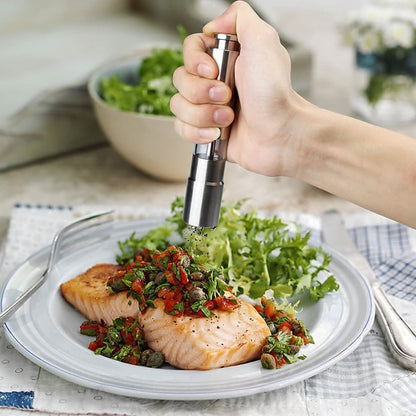 Stainless Steel Thumb Presser Salt And Pepper Grinder (1 Pc).