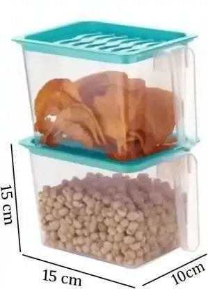 Clear Kitchen Storage Baskets with Lid, Pack of 6