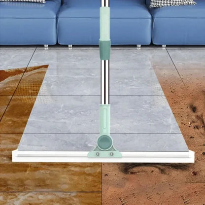 AquaWiz Pro – Self-Squeeze PVA Sponge Mop & Squeegee | Hands-Free, 360° Rotating Multi-Surface Floor Cleaner for Wet & Dry Use.