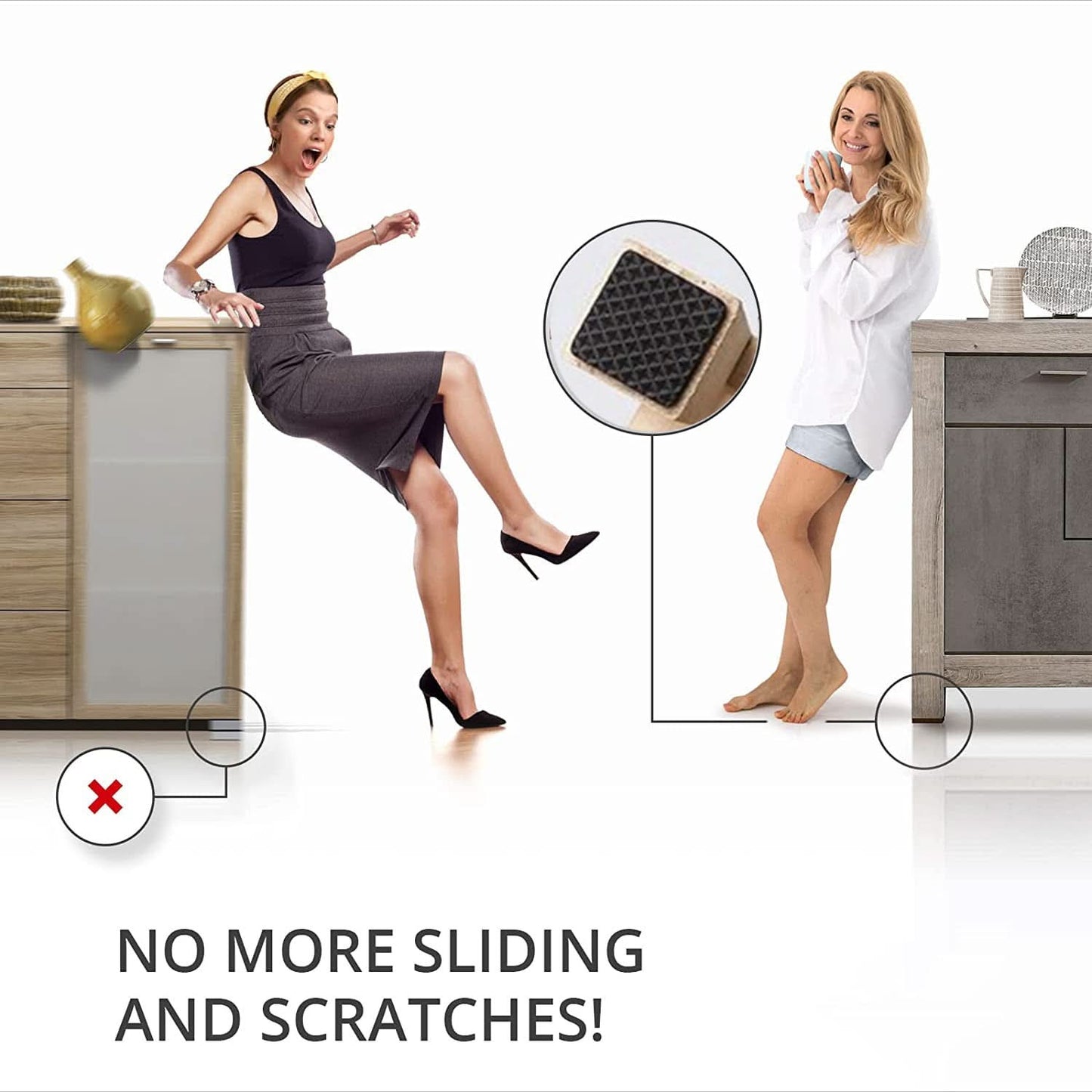 FloorGuard Pro™ – 9-Piece Anti-Slip Felt Furniture Pads | Heavy Duty Floor Protection for Hardwood, Tile & Laminate.