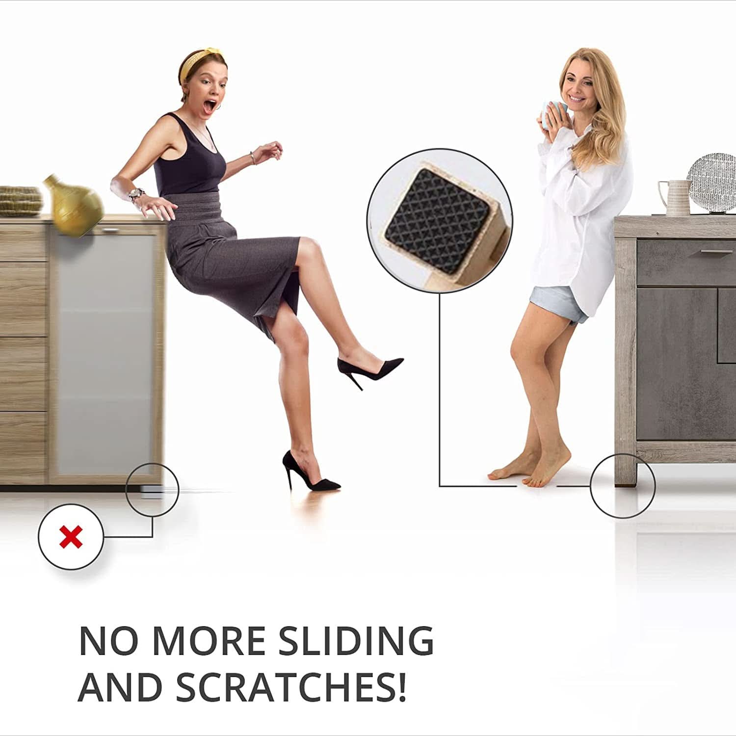 FloorGuard Pro™ – 9-Piece Anti-Slip Felt Furniture Pads | Heavy Duty Floor Protection for Hardwood, Tile & Laminate.